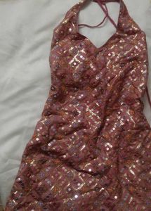 backless halter neck kurti