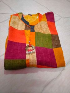 Colorful Patchwork Tunic Kurti ✨