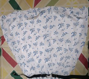 Floral Printed Puff Sleevs Dress