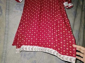 Red Patterned Tunic