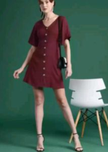 Mast &amp; Harbour New Maroon Dress