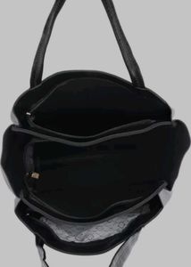 Crocs Leather Black Tote Bag