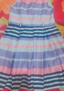 Striped Pleated Dress