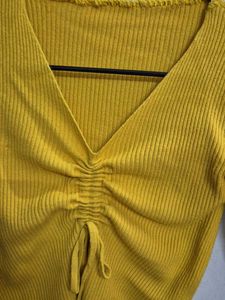 Yellow Knit Top