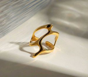 Irregular hollow ring PVD anti tarnish