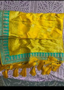 Turquoise &amp; Yellow Lehenga Choli