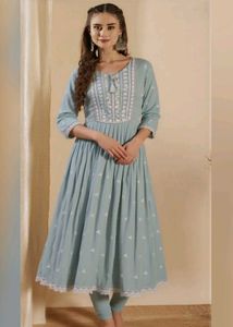 Pastel Embroidered Dress