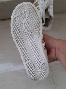 White Adidas Lace Shoes for Boys