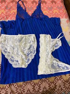 Net Sexy Nightwear With Bra And Panties