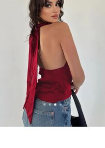 Chic Red Halter Top
