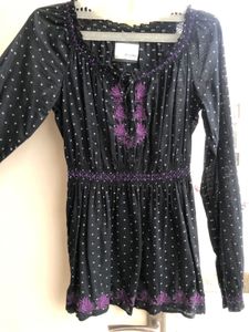 off shoulder full sleeve top(black)