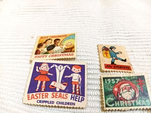 Vintage Christmas &amp; Easter Seals Stamps