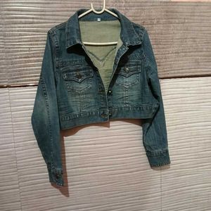 Y2K CROP DENIM JACKET