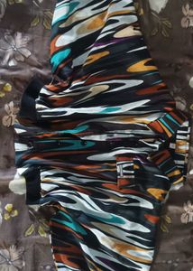 Abstract Print Button-Up Shirt