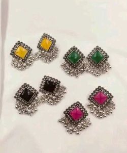 Colorful Square  Earrings