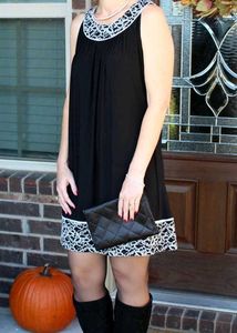 Black Embroidered Dress