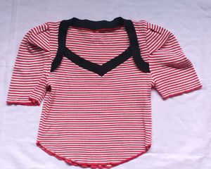 Striped Knit Top Size-S