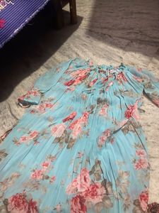 Floral Chiffon Off-Shoulder Dress