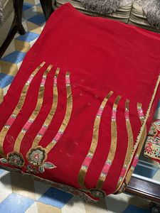 Heavy Red Sari With Blouse