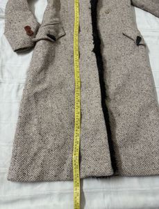 Single-Breasted Faux Fur Notched Lapel Overcoat