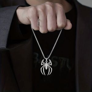 anti-tarnished Spider Pendant Necklace