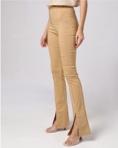 Beige NEW WITH TAG Front Slit Bootcut Pants