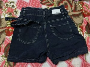Denim High-Waisted Shorts