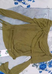 Olive Green Tie Top
