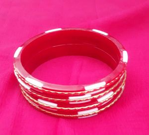 Red &amp; Gold Bangle Set