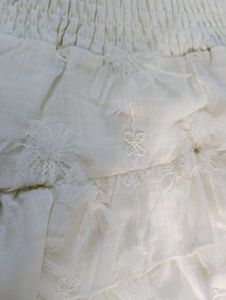 cream Tiered Mini Skirt