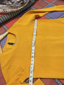 Yellow Knit Long Sleeve Top