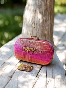 SABYASACHI CROCO LEATHER PREMIUM CLUTCH WD BOX