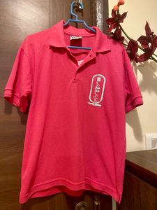 Hot Pink Collared Tshirt
