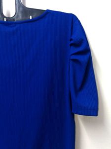 Blue Ruched Detail Top