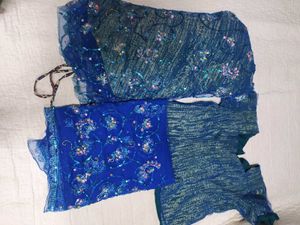 Beautiful Blue Lehanga Choli