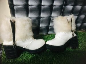 Baby Girl White Fur Shoe