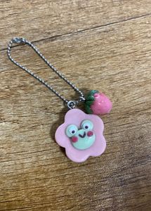 Cute Frog & Strawberry Charm
