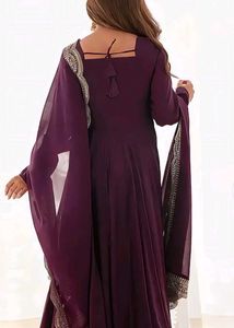 Wine Colour M Size Gown Premium Cotton