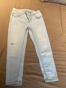 Zara Ice Blue Denim - Carrot Fit