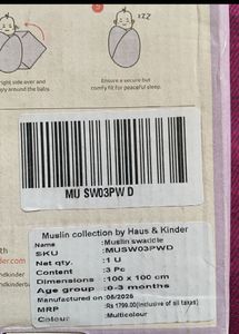 COMBO haus and kinder Swaddles - Pampers Diapers S