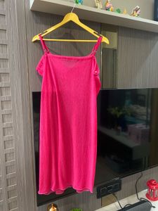 Pink Embellished Slip Dress