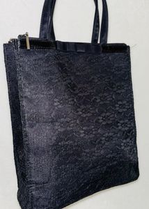 Black Lace Tote Bag
