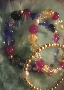 homemade Colorful Beaded Bracelets(pack of 2)