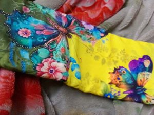 Yellow Butterfly Print Unstiched Suit Set