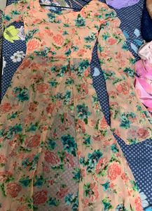 Floral Chiffon Maxi Dress