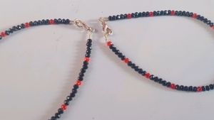 Black And Red Moti Payal
