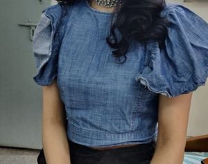 Denim Boxy Top