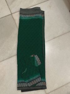 Green Saree with Complimentary Blouse Piece