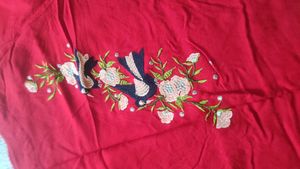 Red Embroidered Tunic