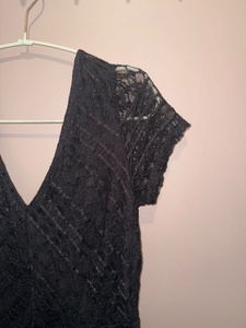 Lace Fit &amp; Flare Mini Dress